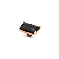 Melano Twisted Baguette Steentje Black Rosé