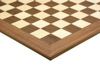 60 cm Walnoot en Esdoorn Luxe Schaakbord