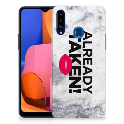 Samsung Galaxy A20s | Siliconen hoesje | met naam Already Taken White