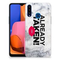 Samsung Galaxy A20s | Siliconen hoesje | met naam Already Taken White