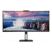 AOC Value-Line CU34V5CW/BK LED-monitor Energielabel G (A - G) 86.4 cm (34 inch) 3440 x 1440 Pixel 21:9 4 ms HDMI, DisplayPort, USB 3.2 Gen 1, USB-C,