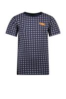 Tygo & Vito Jongens t-shirt AOP zon - Navy blauw