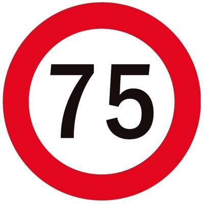 Bellatio Decorations Bierviltjes 75 jaar - 25x stuks - dubbelzijdig bedrukt - 75e verjaardag