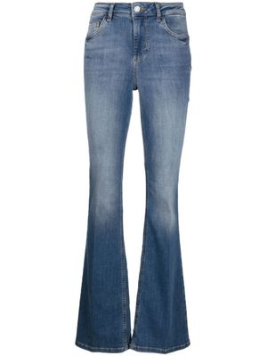LIU JO jean évasé à taille mi-haute - Bleu