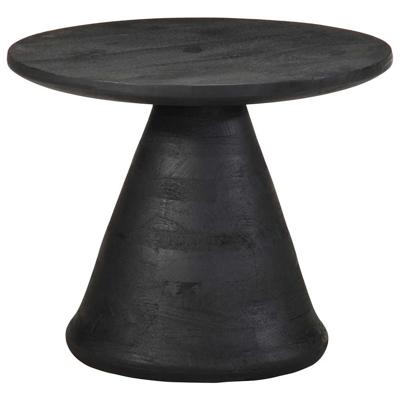 Bijzettafel 50x40 cm massief mangohout zwart