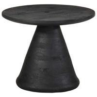 Bijzettafel 50x40 cm massief mangohout zwart