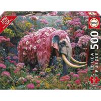 Puzzel - EDUCA - Bloemenolifant - 500 stukjes - Dierenthema - Voor kinderen vanaf 10 jaar
