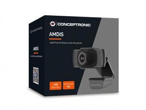 Conceptronic AMDIS webcam 2 MP 1920 x 1080 Pixels USB 2.0 Zwart