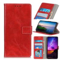 Retro Crazy Horse textuur horizontale Flip lederen case voor Galaxy A20e met houder & kaartsleuven & portemonnee & fotolijstjes (rood)