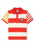 Kenzo Kids polo en coton à rayures - Rouge