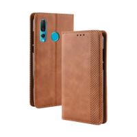 Magnetische Buckle retro textuur horizontale Flip lederen case voor Huawei Nova 4 met houder & kaartsleuven & portemonnee (bruin)