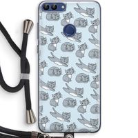 Poezen: Huawei P Smart (2018) Transparant Hoesje met koord