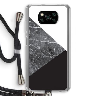 Combinatie marmer: Xiaomi Poco X3 NFC Transparant Hoesje met koord