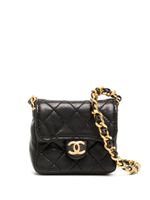 CHANEL Pre-Owned mini pochette à design matelassé (1990) - Noir