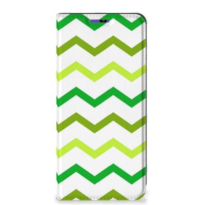 Samsung Galaxy A22 4G | M22 | Hoesje met Magneet | Zigzag Groen Samsung Galaxy A22 4G | M22 | Hoesje met Magneet | Zigzag Groen