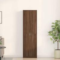 Kledingkast bruin eikenkleur 55 x 25 x 189 cm Bewerkt hout