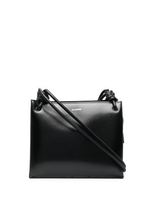 Jil Sander sac porté épaule en cuir à logo embossé - Noir Jil Sander sac porté épaule en cuir à logo embossé - Noir