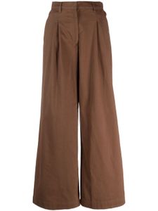 PINKO pantalon en coton à coupe ample - Marron