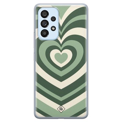 Samsung Galaxy A33 siliconen hoesje - Hart swirl groen