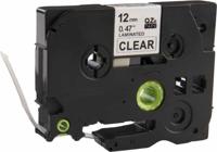 Huismerk Label Tape voor Brother TZe-131 | 12 mm x 8 m | Zwart op Transparant - 1 stuk