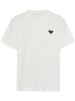 Prada t-shirt à logo triangle - Blanc - thumbnail