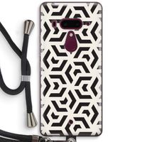 Crazy pattern: HTC U12+ Transparant Hoesje met koord