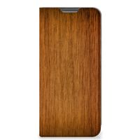 OPPO A96 | A76 Book Wallet Case Donker Hout - thumbnail