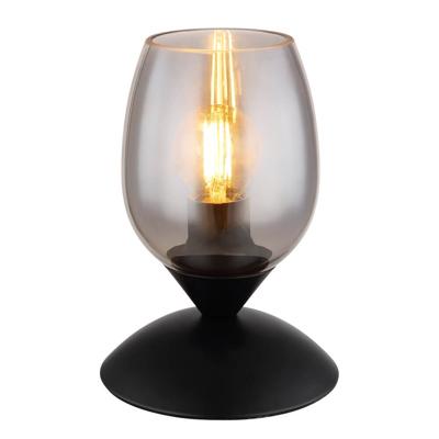 Globo TafellampKuwaita zwart met smoke glas - 24007S