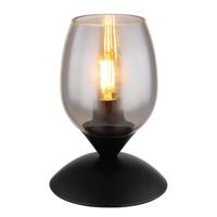 Globo TafellampKuwaita zwart met smoke glas - 24007S