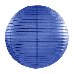 Luxe bol lampionnen donker blauw 50 cm