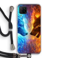 Fire & Ice: Huawei P40 Lite Transparant Hoesje met koord