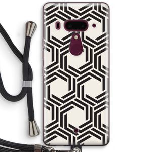 Geometrisch patroon: HTC U12+ Transparant Hoesje met koord