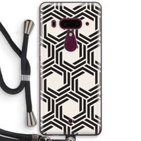 Geometrisch patroon: HTC U12+ Transparant Hoesje met koord