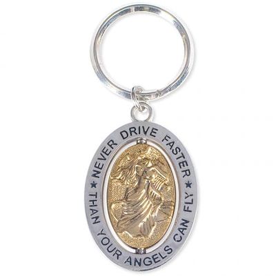 Sleutelhanger Engelen Never Drive Faster