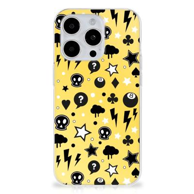 Silicone Back Case iPhone 15 Pro Punk Geel Silicone Back Case iPhone 15 Pro Punk Geel
