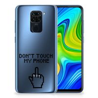Xiaomi Redmi Note9 Silicone-hoesje Finger Don't Touch My Phone - thumbnail