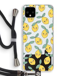 Citroenen: Pixel 4 XL Transparant Hoesje met koord