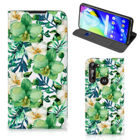 Motorola Moto G8 Power Smart Cover Orchidee Groen - thumbnail