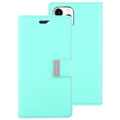 Voor iPhone 11 Pro MERCURY GOOSPERY RICH DIARY Crazy Horse textuur horizontale Flip lederen draagtas met houder & kaartsleuven & portemonnee (mintgroe