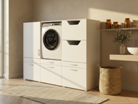 Kast WASHING 1 machine met 2 kasten MEDIUM wit