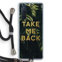 Take me back: Sony Xperia 5 II Transparant Hoesje met koord