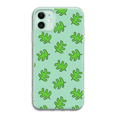 Groene blaadjes: iPhone 11 Transparant Hoesje