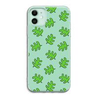 Groene blaadjes: iPhone 11 Transparant Hoesje
