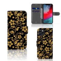 Apple iPhone 11 Pro Hoesje Gouden Bloemen