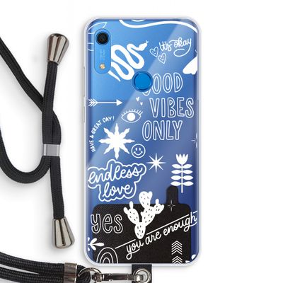 Good vibes: Huawei Y6s Transparant Hoesje met koord