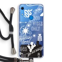 Good vibes: Huawei Y6s Transparant Hoesje met koord