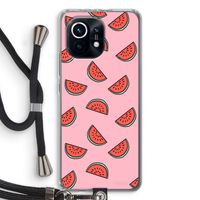 Watermeloen: Xiaomi Mi 11 Transparant Hoesje met koord