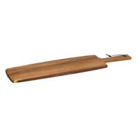 Serveerplank voor hapjes/tapas - 18 x 70 cm - acacia hout - borrelplank - Extra groot