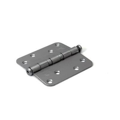 DX kogellagerscharnier - 89x89 mm - afgerond - RVS geborsteld