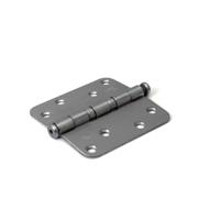 DX kogellagerscharnier - 89x89 mm - afgerond - RVS geborsteld